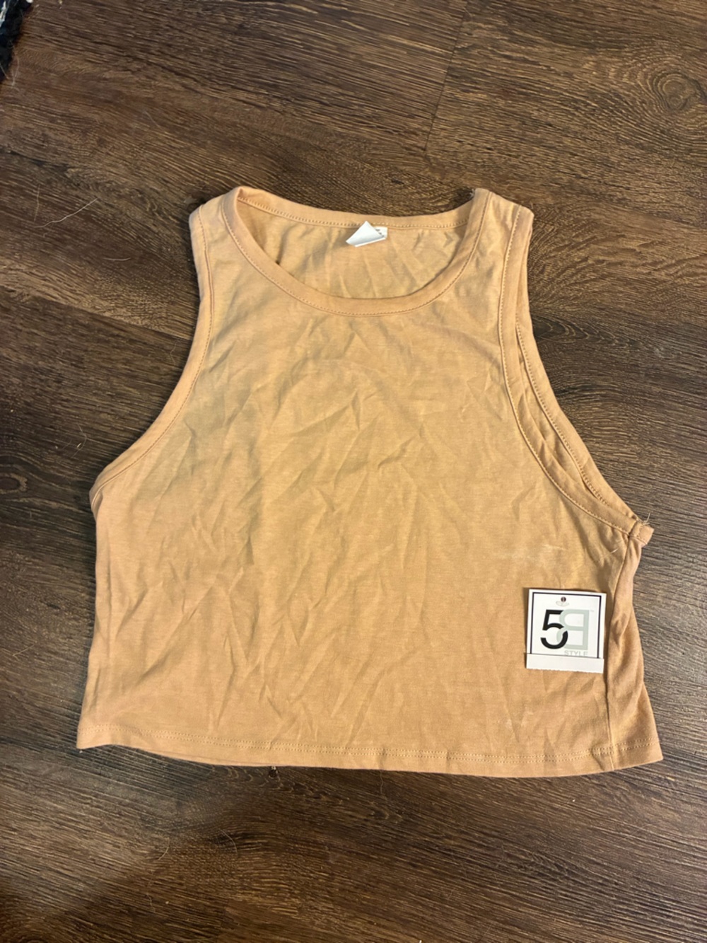 Classic Sleeveless Tank Top in Light Tan